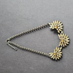 J Crew Goldtone Crystal Statement Necklace